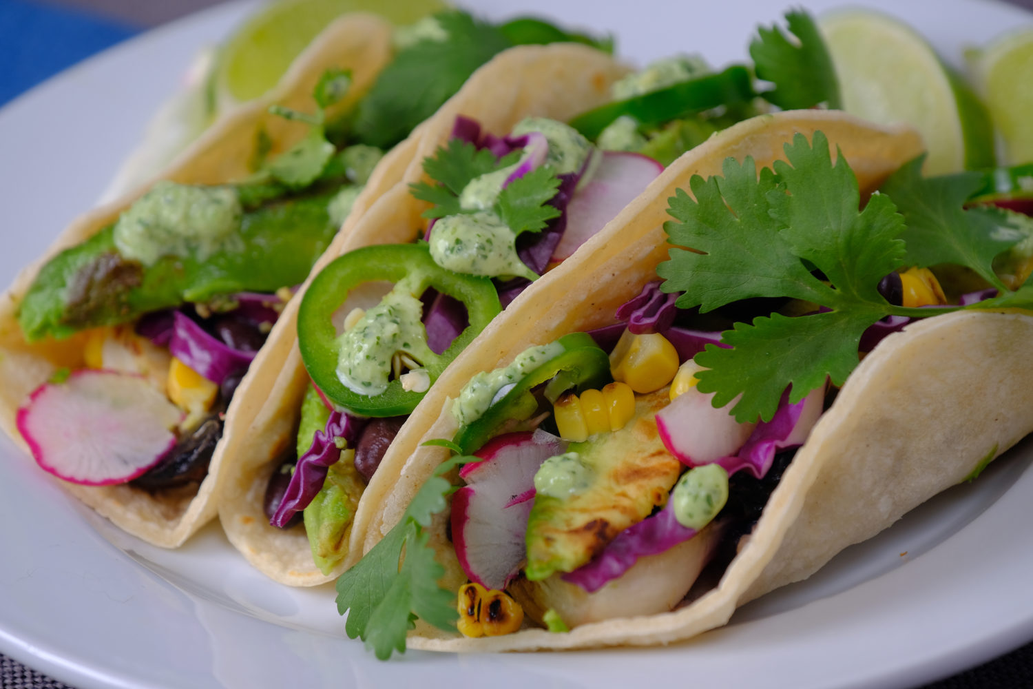 Grilled Avocado and Vegetable Tacos | Meatless Makeovers