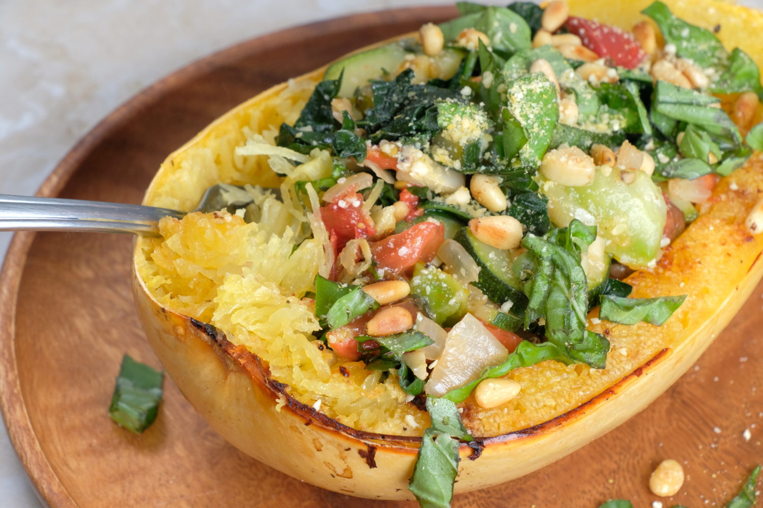 Spaghetti Squash Primavera Meatless Makeovers
