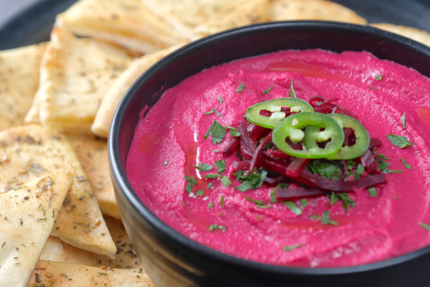Spicy Beet Hummus Meatless Makeovers