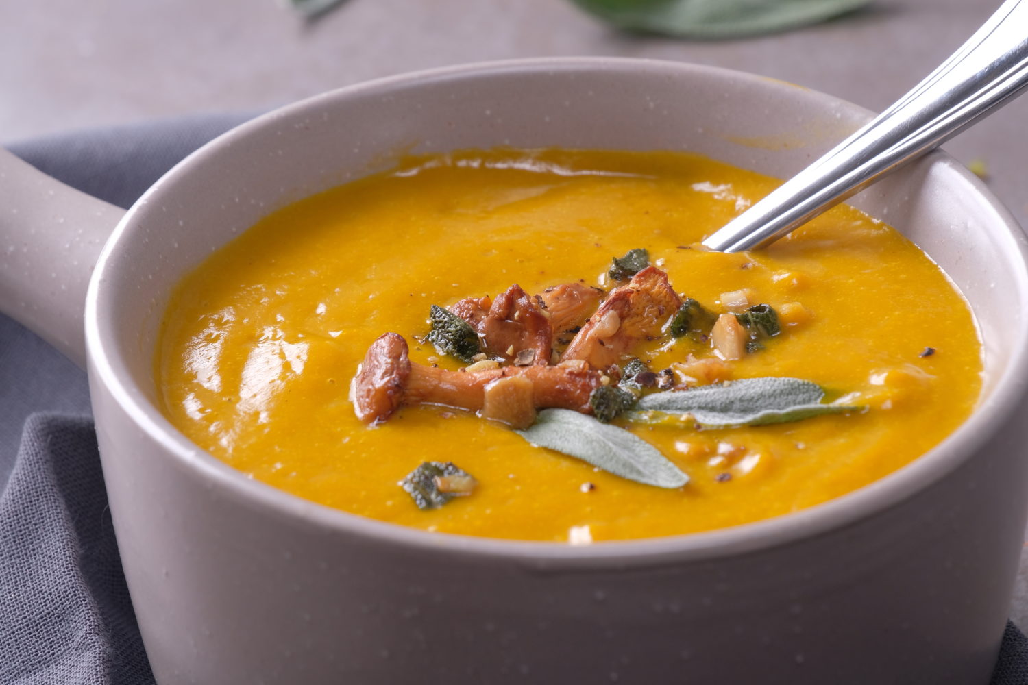 Honeynut Squash & Wild Mushroom Soup Meatless Makeovers